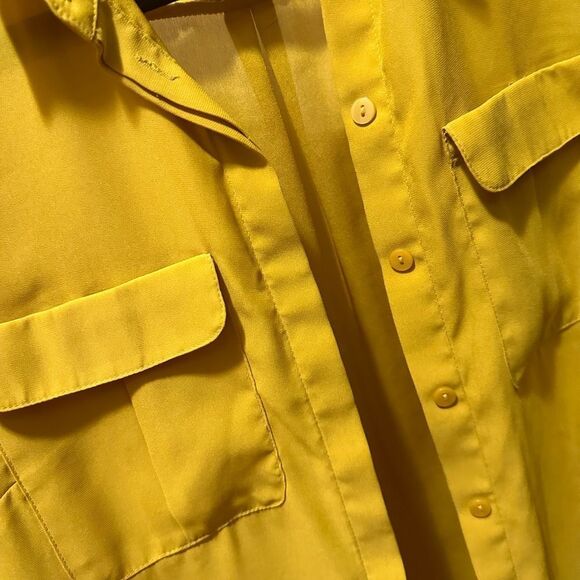 H&M Mustard Yellow Button Up Blouse - Picture 3 of 7